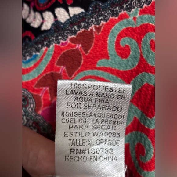 Umgee Multicolor Patchwork Tunic Top - Picture 5 of 7